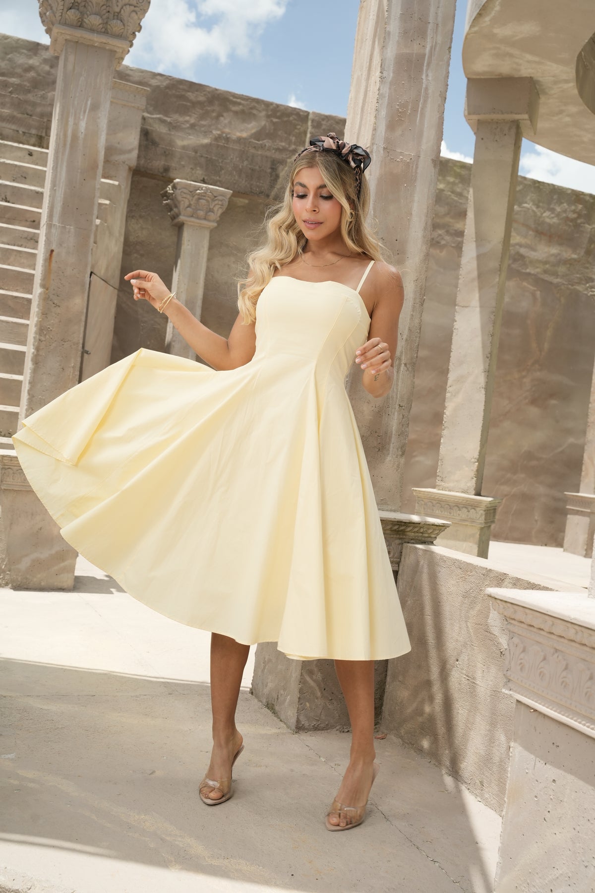 Vestido Limoncello Midi Amarillo