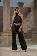 Set Satinado con Cadenas Negro